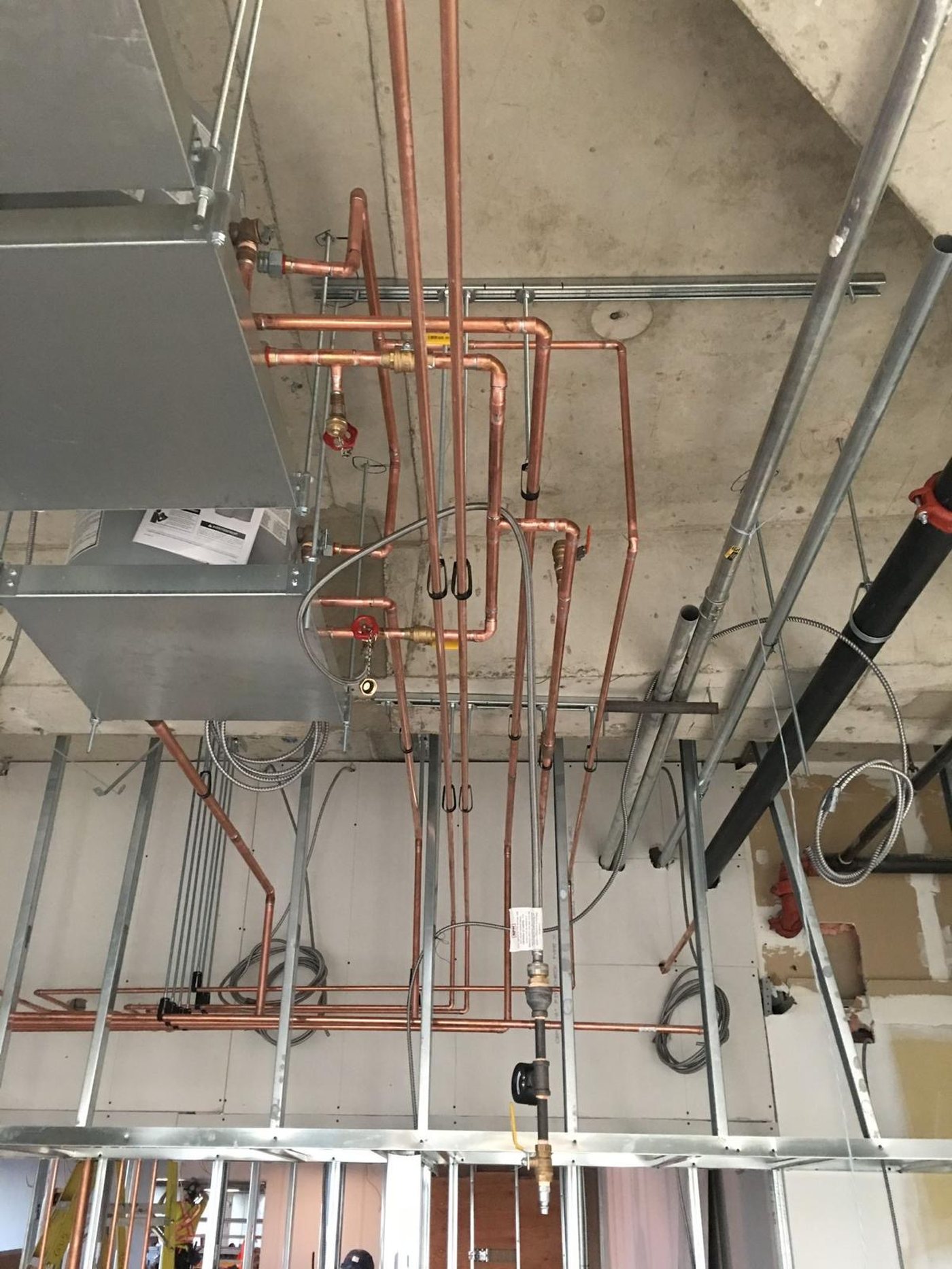 Copper riser rough-in