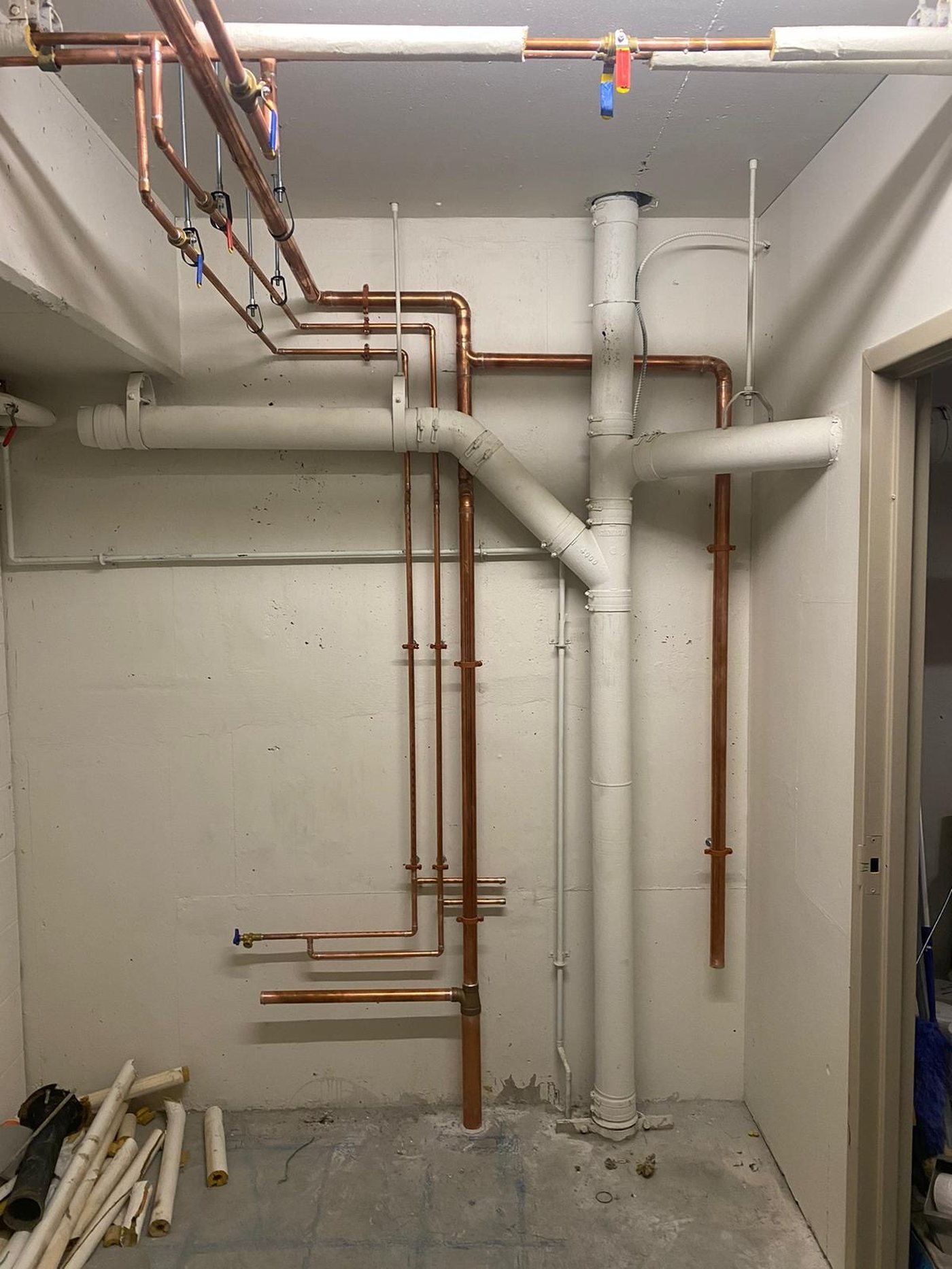Riser & stack re-pipe