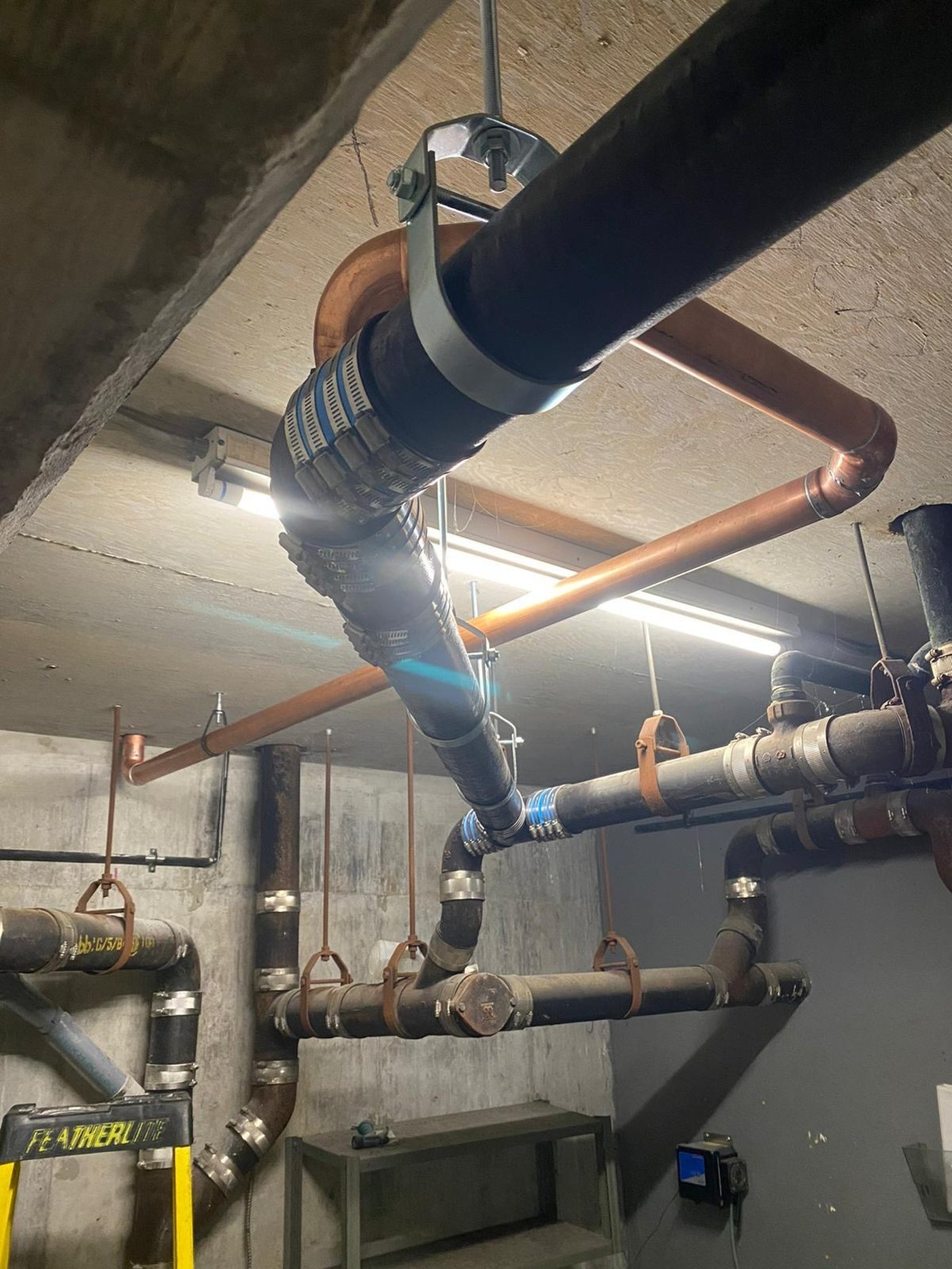 Mechanical room piping
